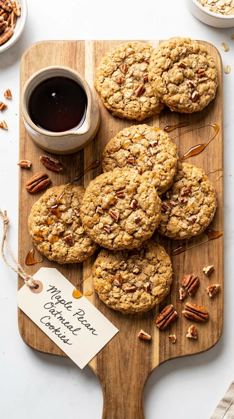Maple Pecan Oatmeal Cookies