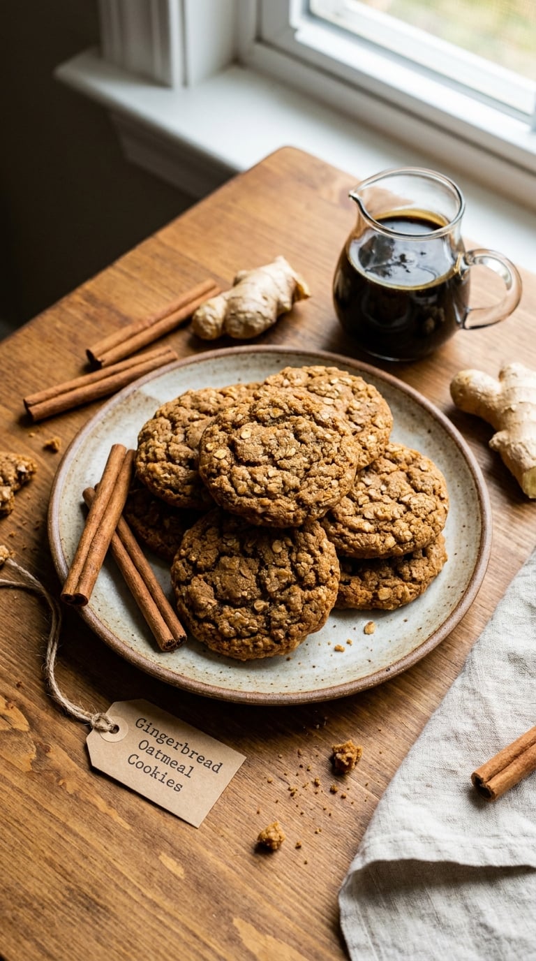 Gingerbread Oatmeal Cookies
