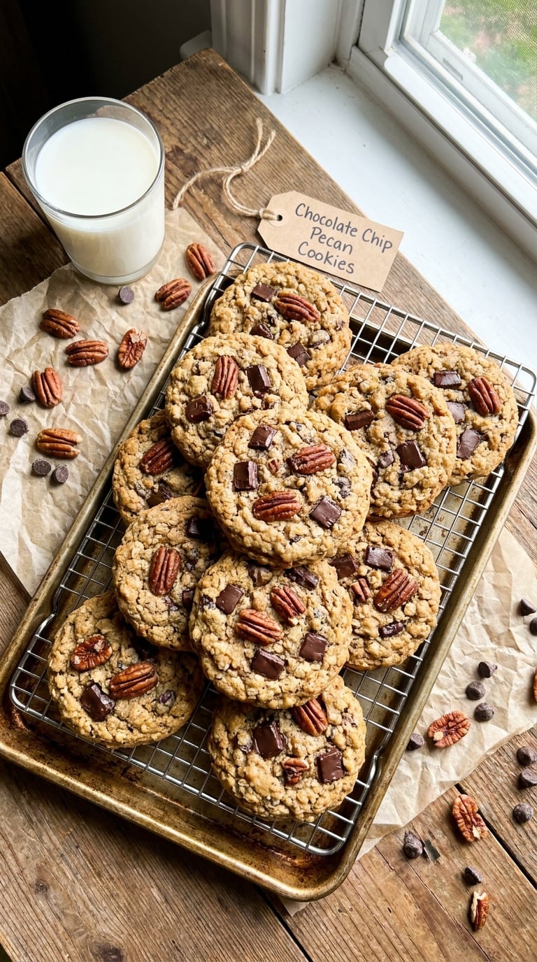 Chocolate Chip Pecan Oatmeal Cookies