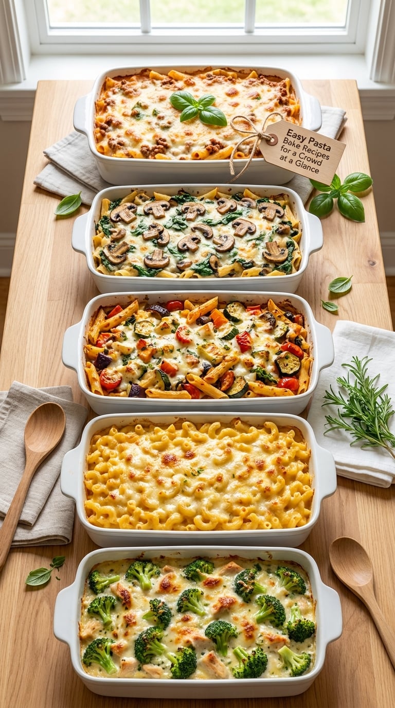 Easy Pasta Bake Recipes for a Crowd at a Glance