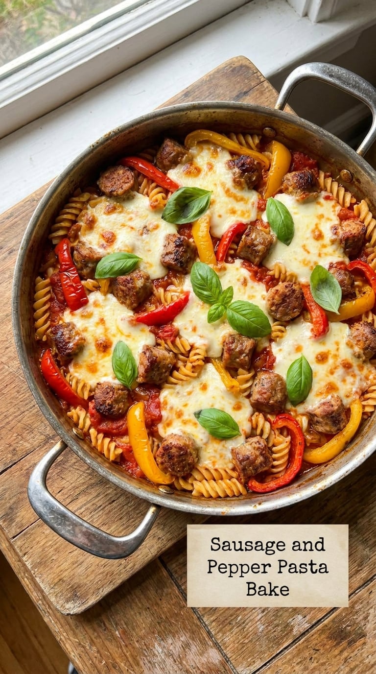 Sausage and Pepper Pasta Bake