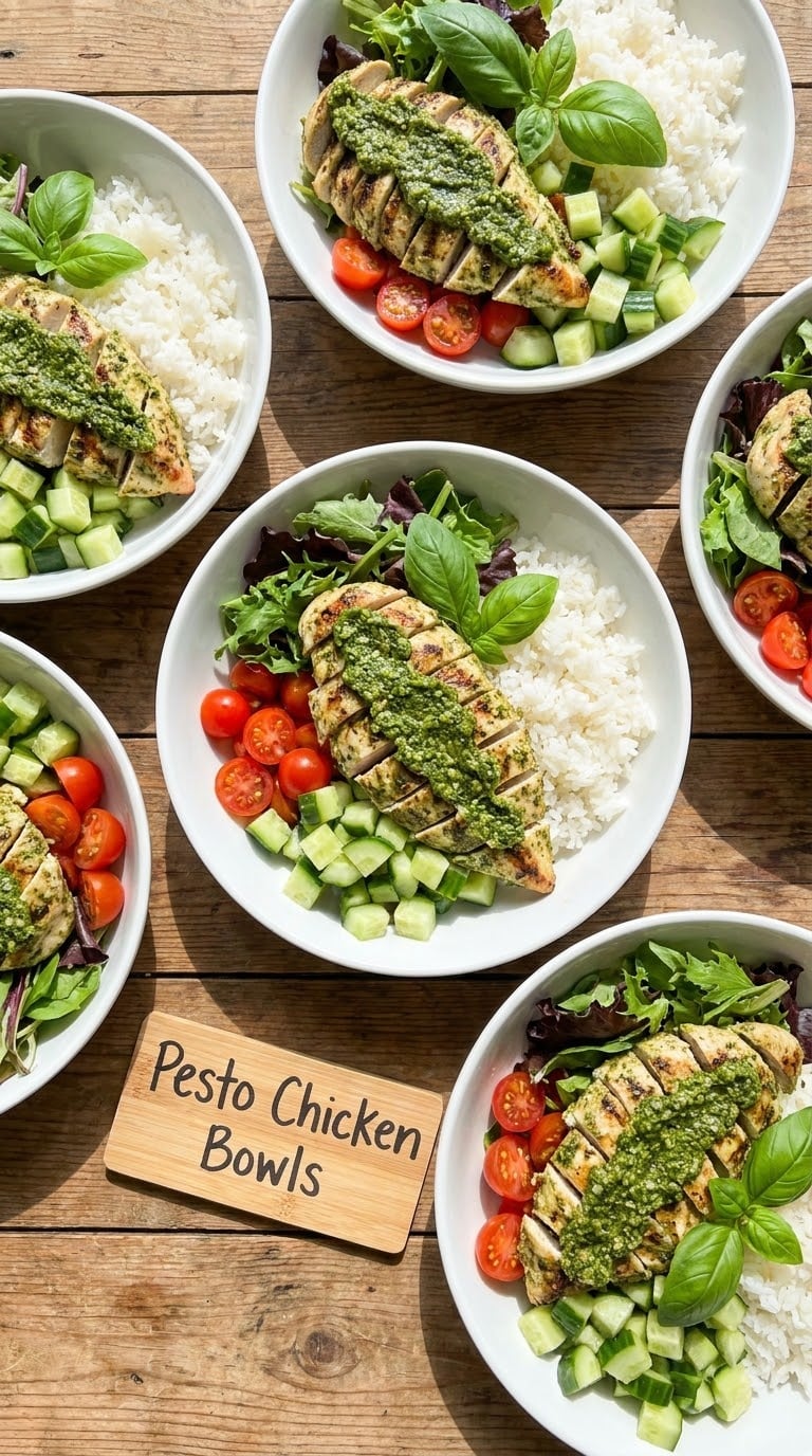 Pesto Chicken Bowls