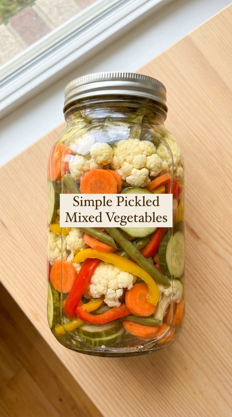Simple Pickled Mixed Vegetables
