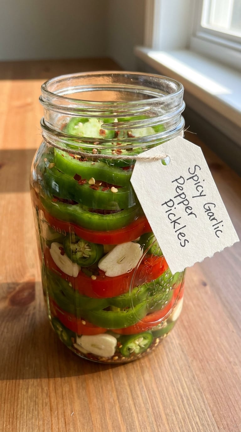 Spicy Garlic Pepper Pickles