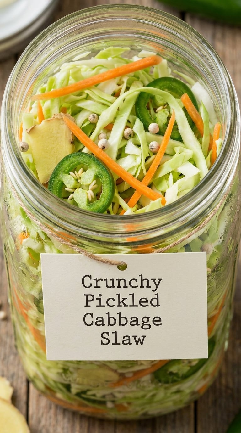 Crunchy Pickled Cabbage Slaw