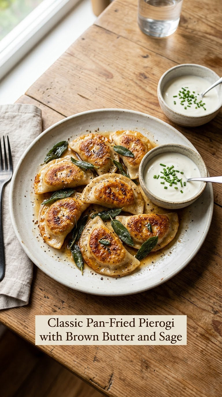 Classic Pan-Fried Pierogi with Brown Butter and Sage
