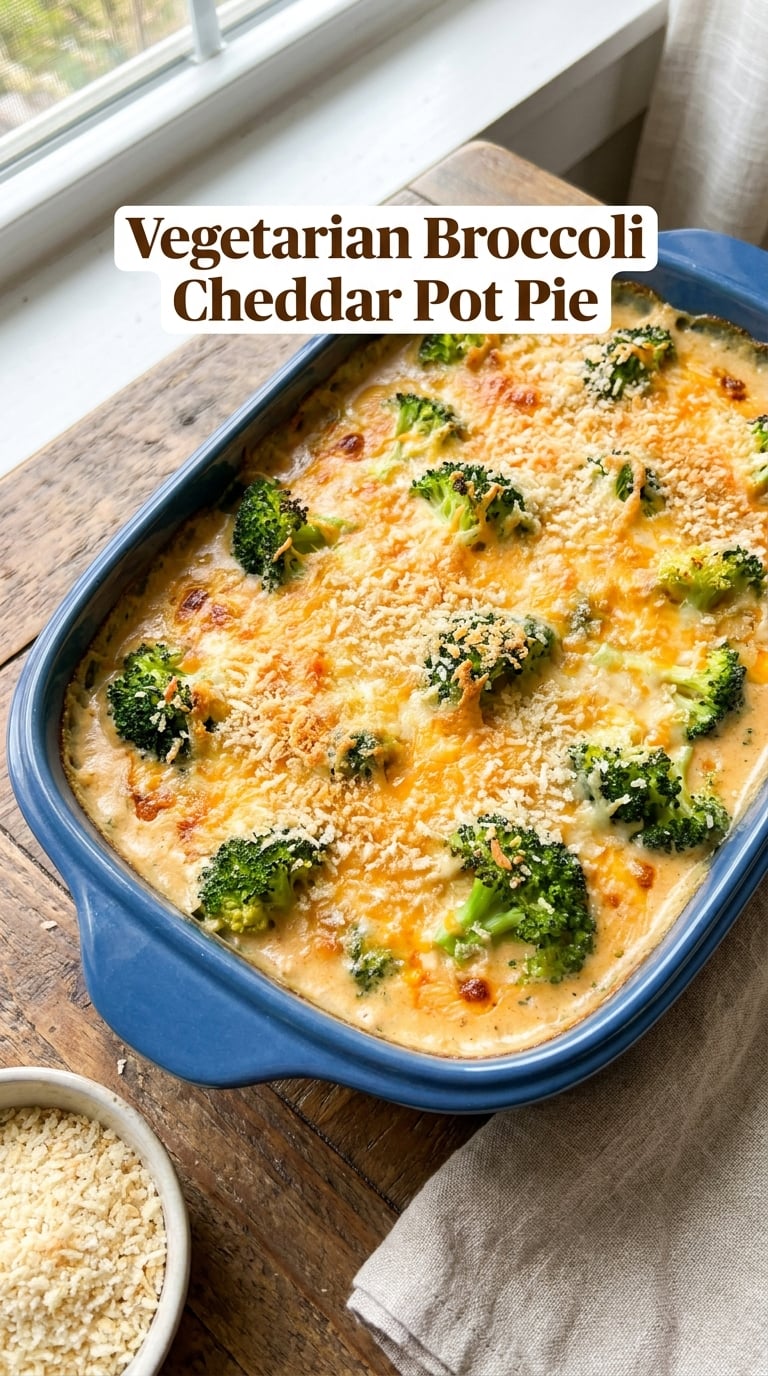 Vegetarian Broccoli Cheddar Pot Pie