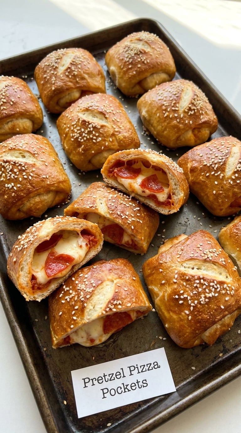 Pretzel Pizza Pockets