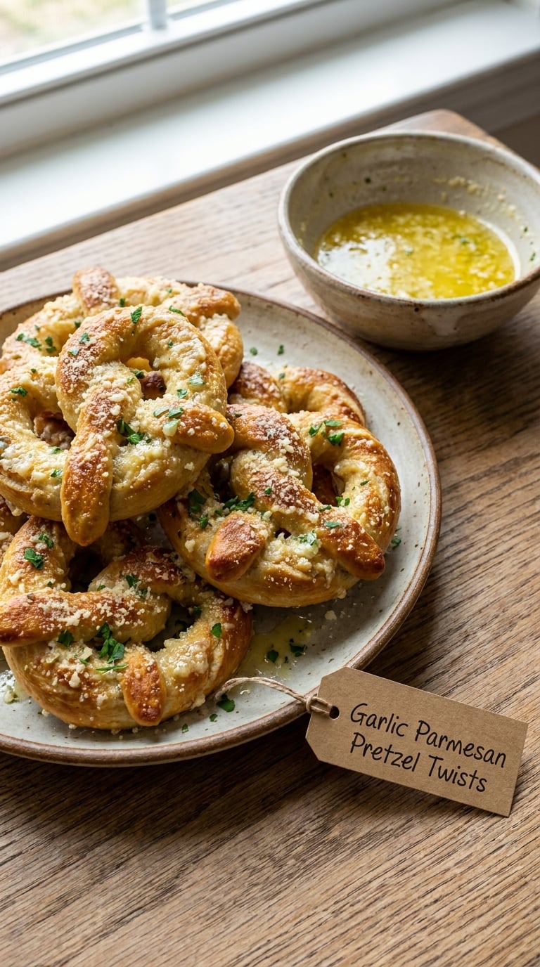 Garlic Parmesan Pretzel Twists