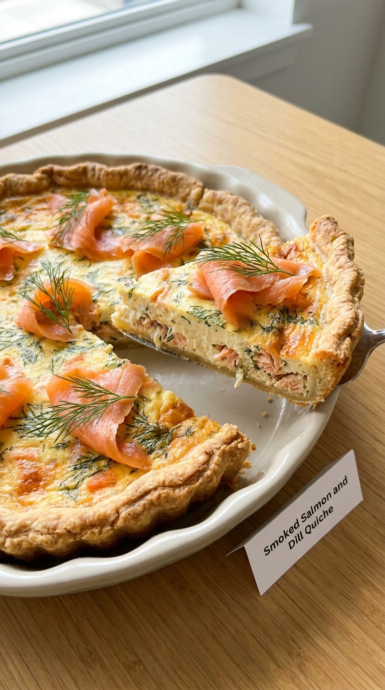 Smoked Salmon and Dill Quiche