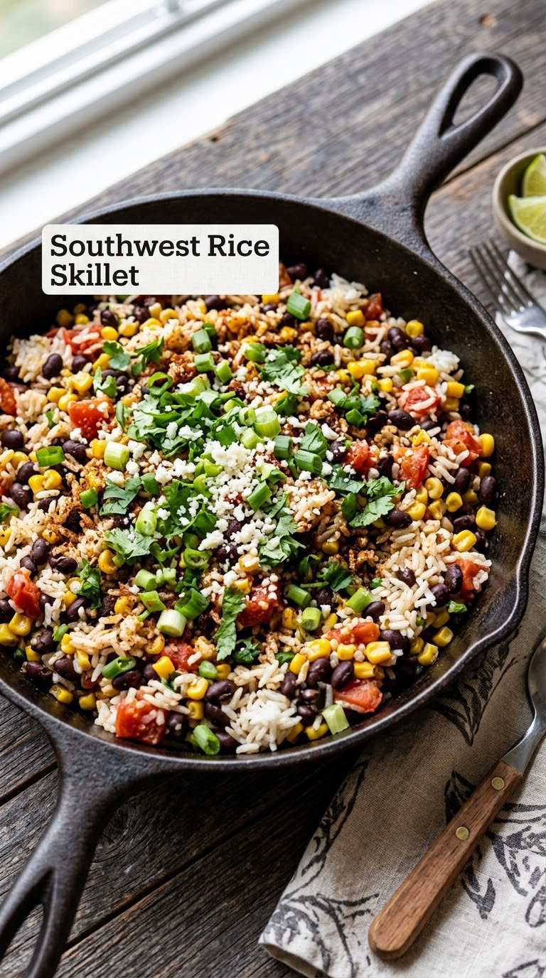 Southwest Rice and Bean Skillet