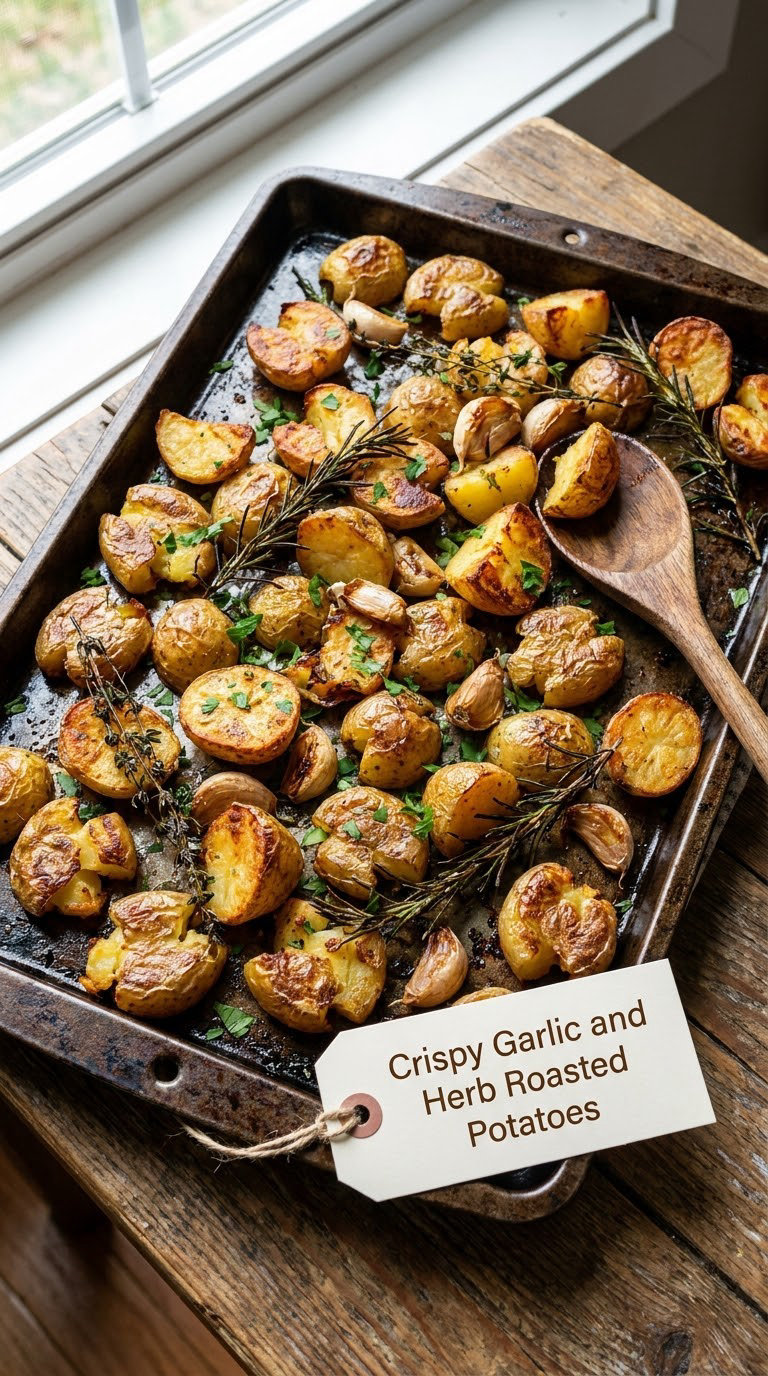 Crispy Garlic and Herb Roasted Potatoes