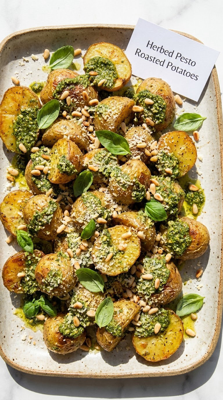 Herbed Pesto Roasted Potatoes