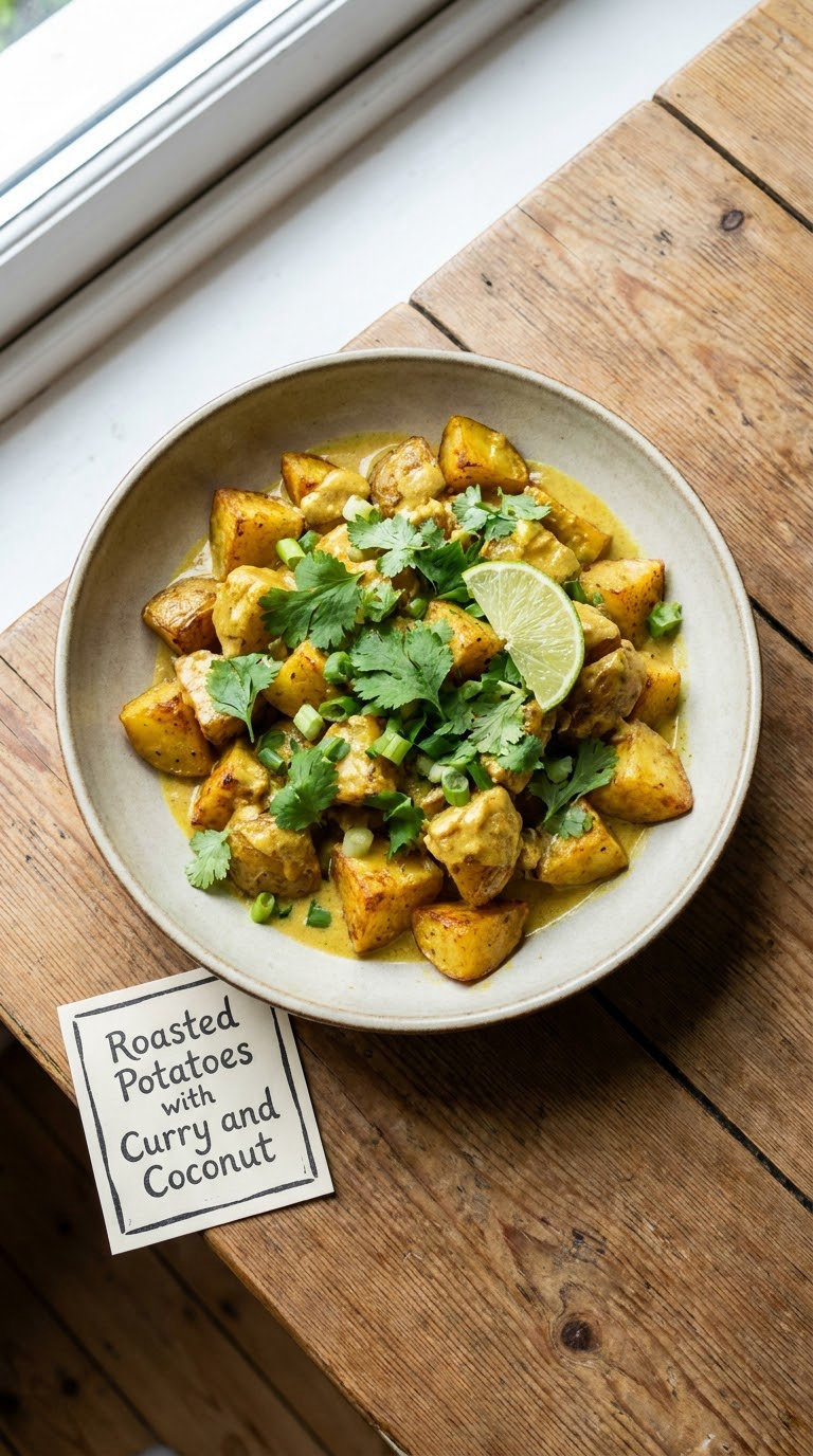 Roasted Potatoes with Curry and Coconut