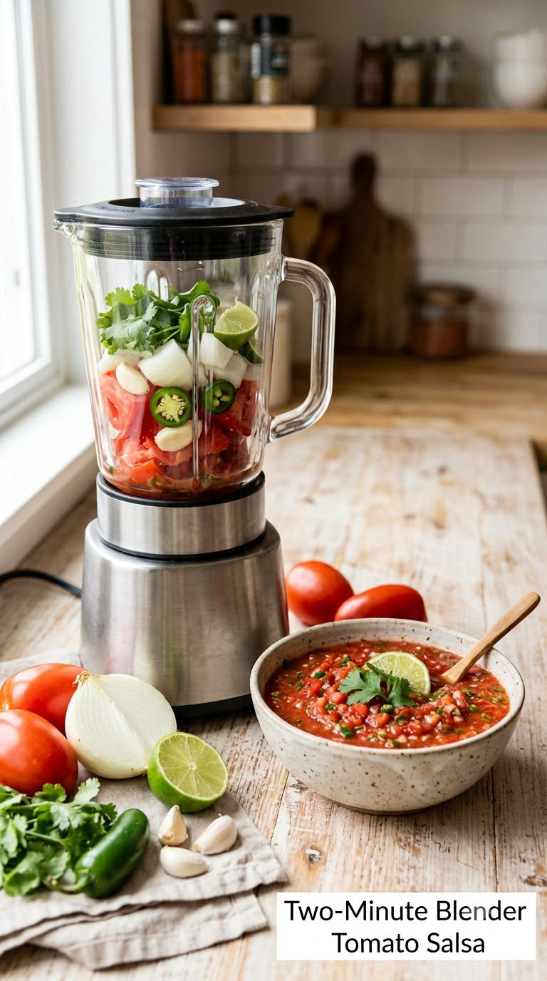 Two-Minute Blender Tomato Salsa