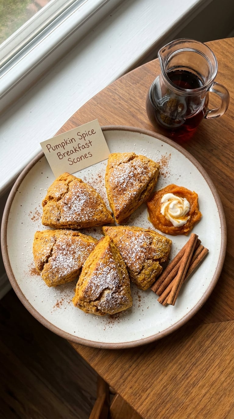 Pumpkin Spice Breakfast Scones