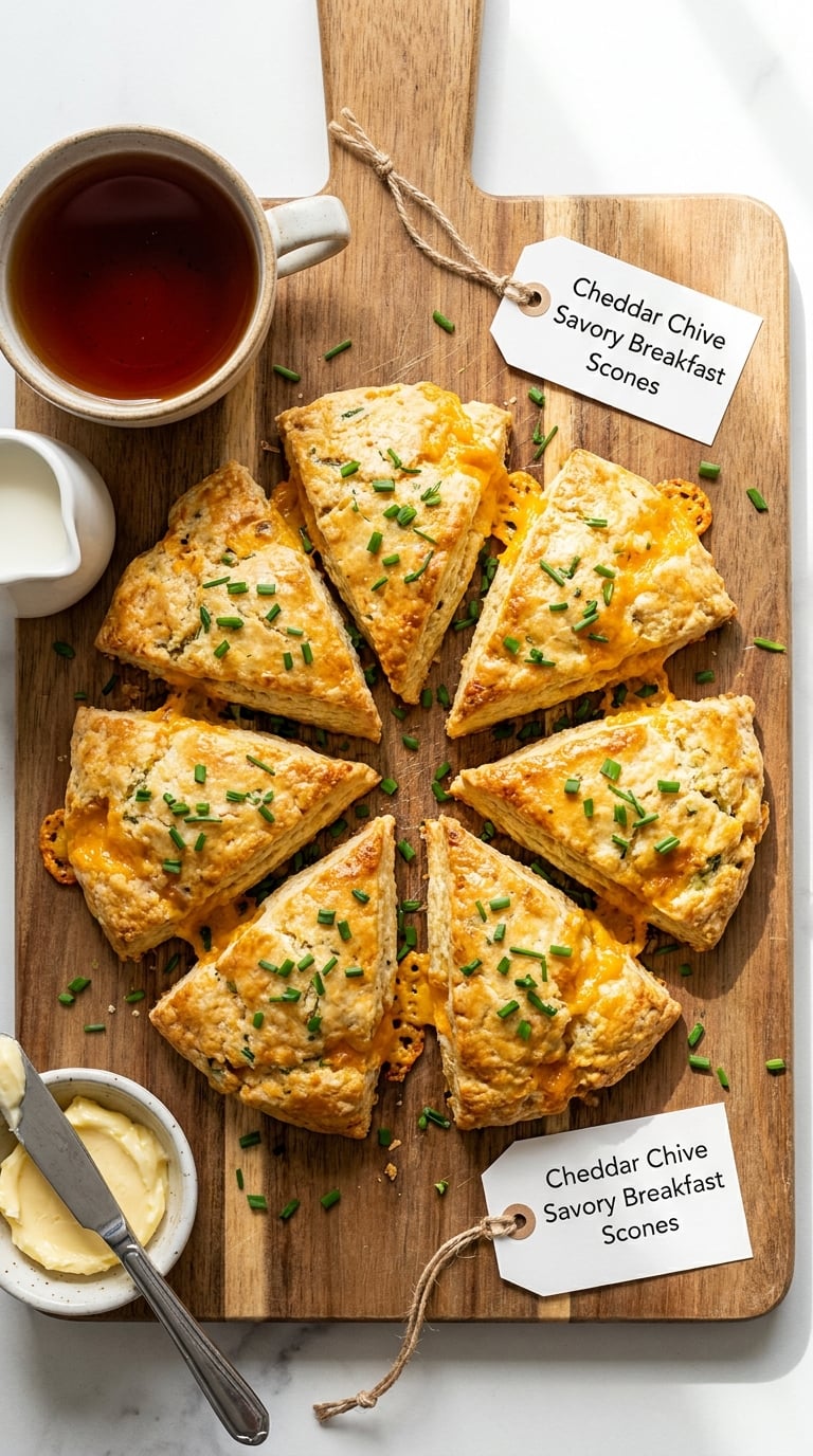 Cheddar Chive Savory Breakfast Scones