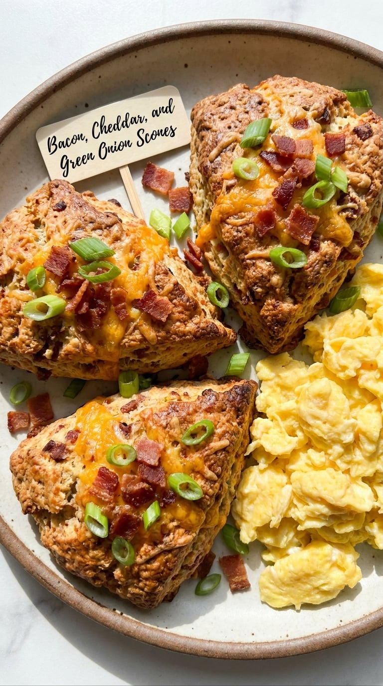 Bacon, Cheddar, and Green Onion Scones