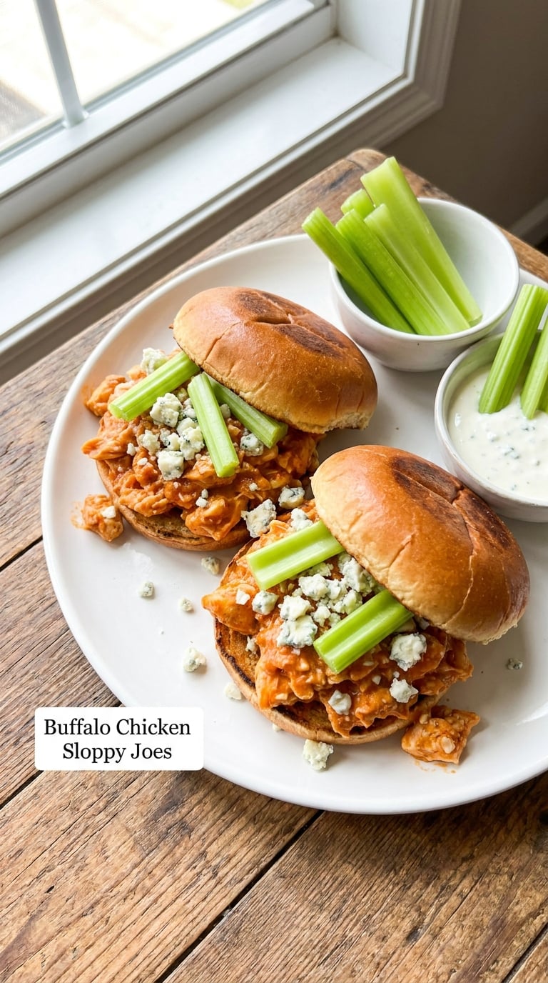 Buffalo Chicken Sloppy Joes