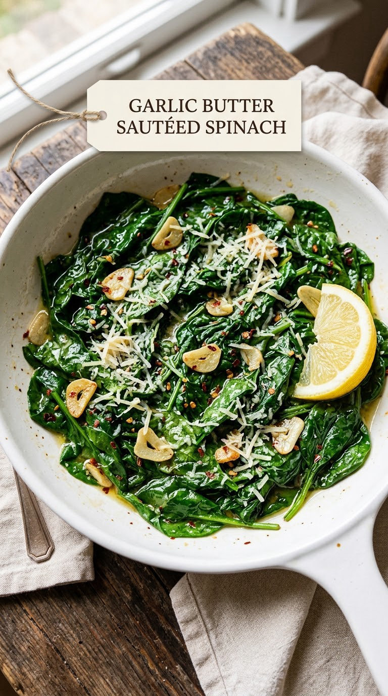 Garlic Butter Sautéed Spinach