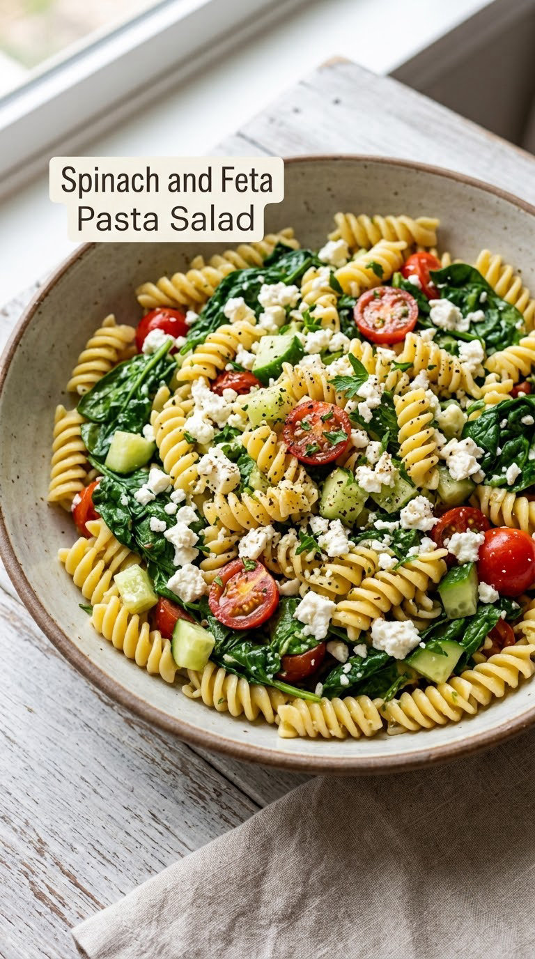 Spinach and Feta Pasta Salad