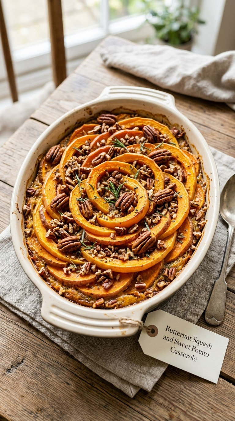 Butternut Squash and Sweet Potato Casserole