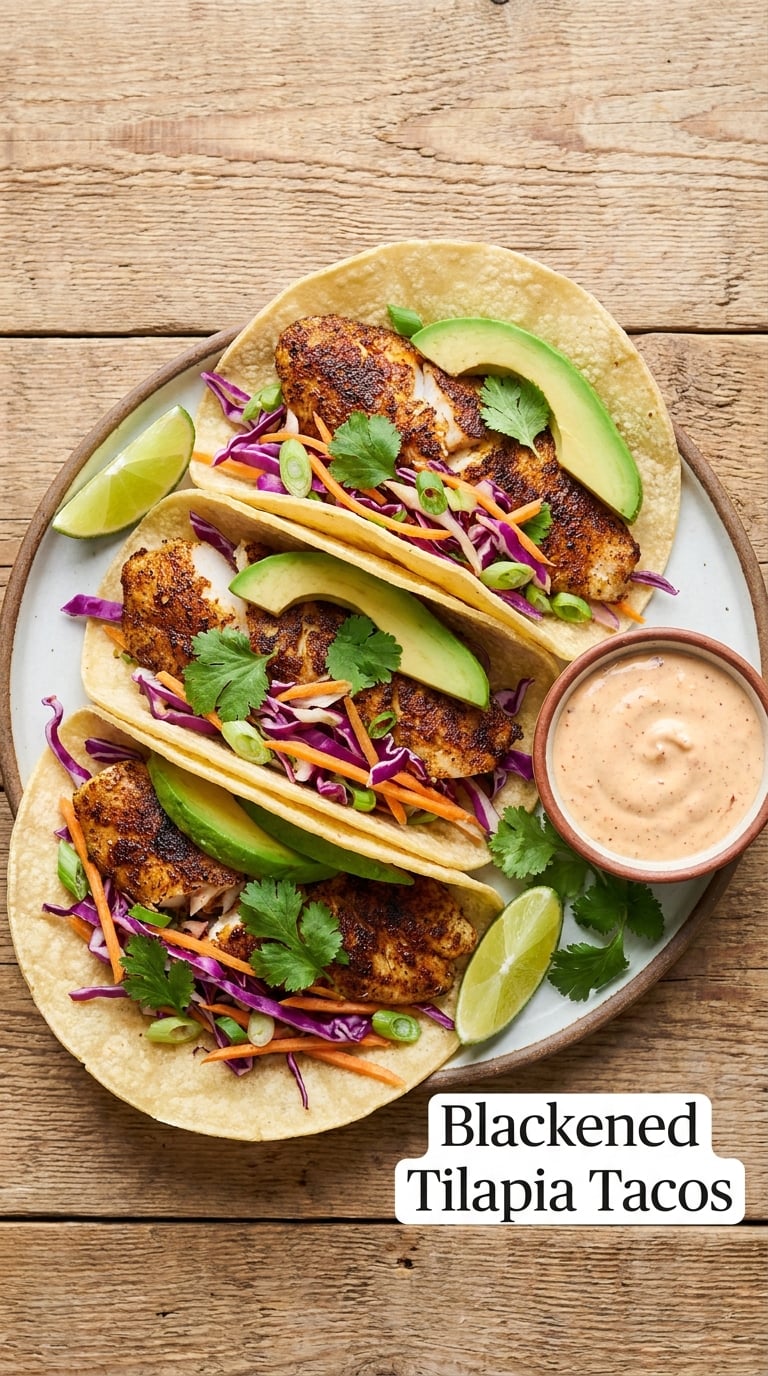 Blackened Tilapia Tacos
