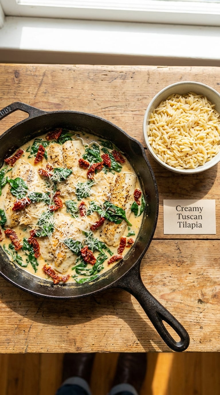 Creamy Tuscan Tilapia