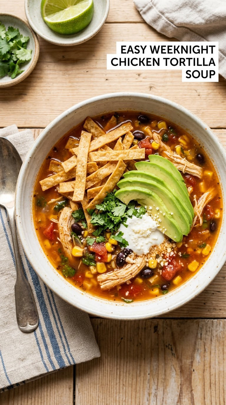 Easy Weeknight Chicken Tortilla Soup