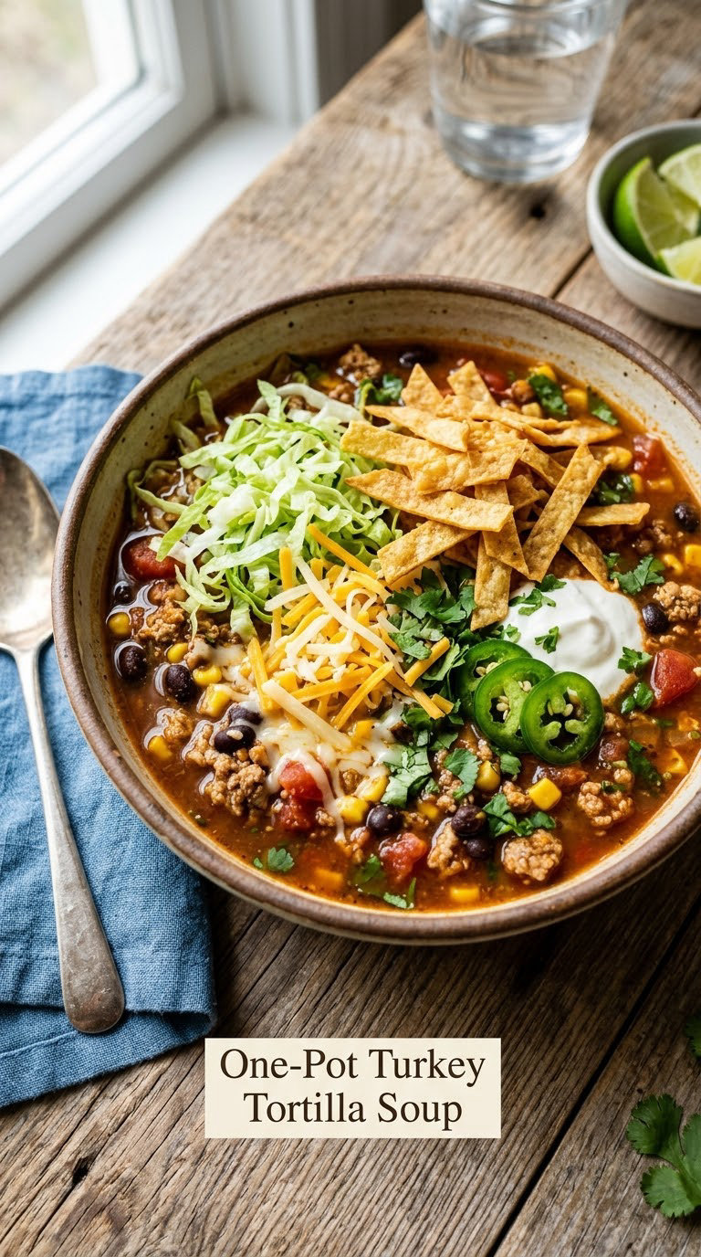One-Pot Turkey Tortilla Soup