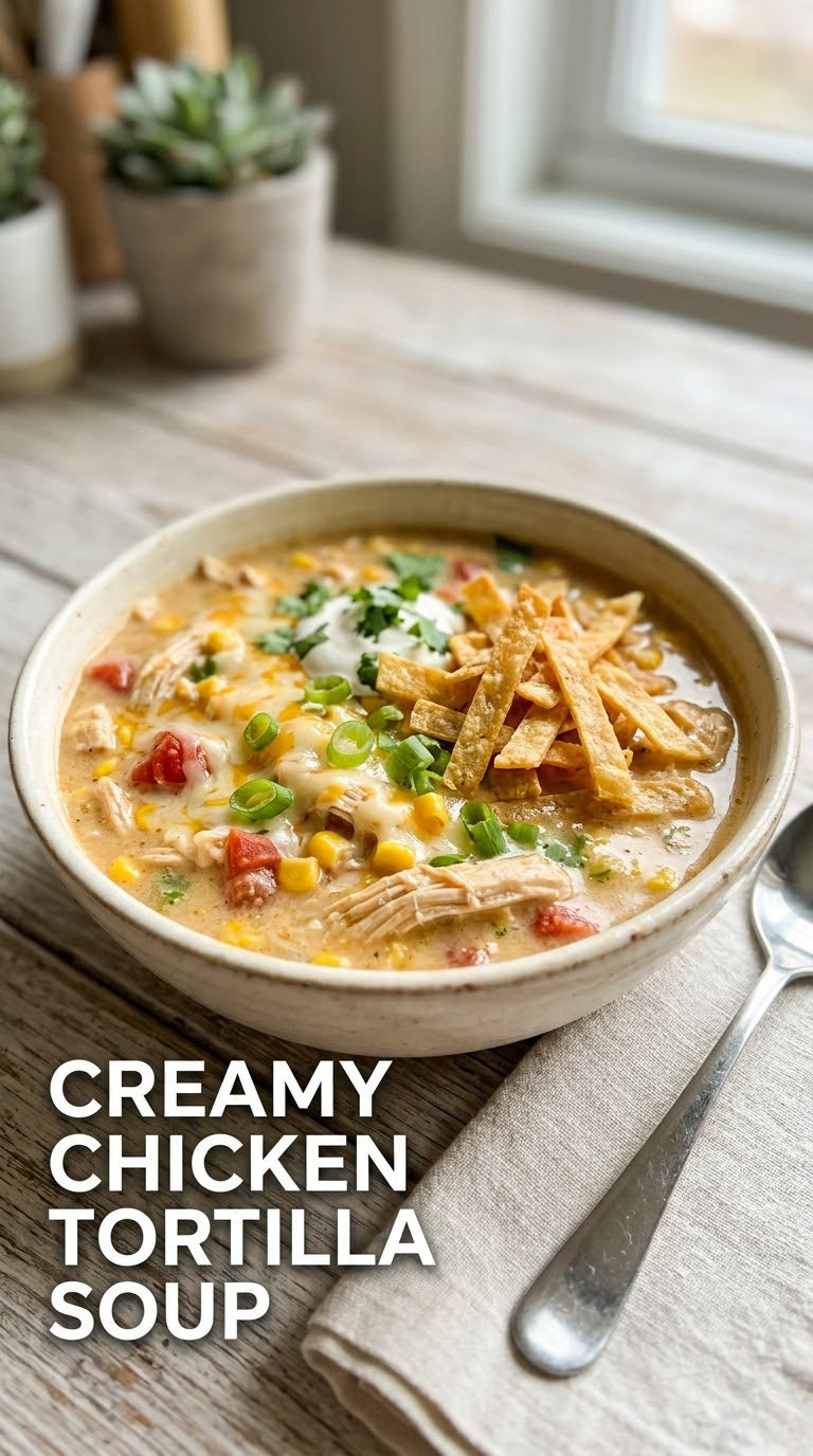 Creamy Chicken Tortilla Soup
