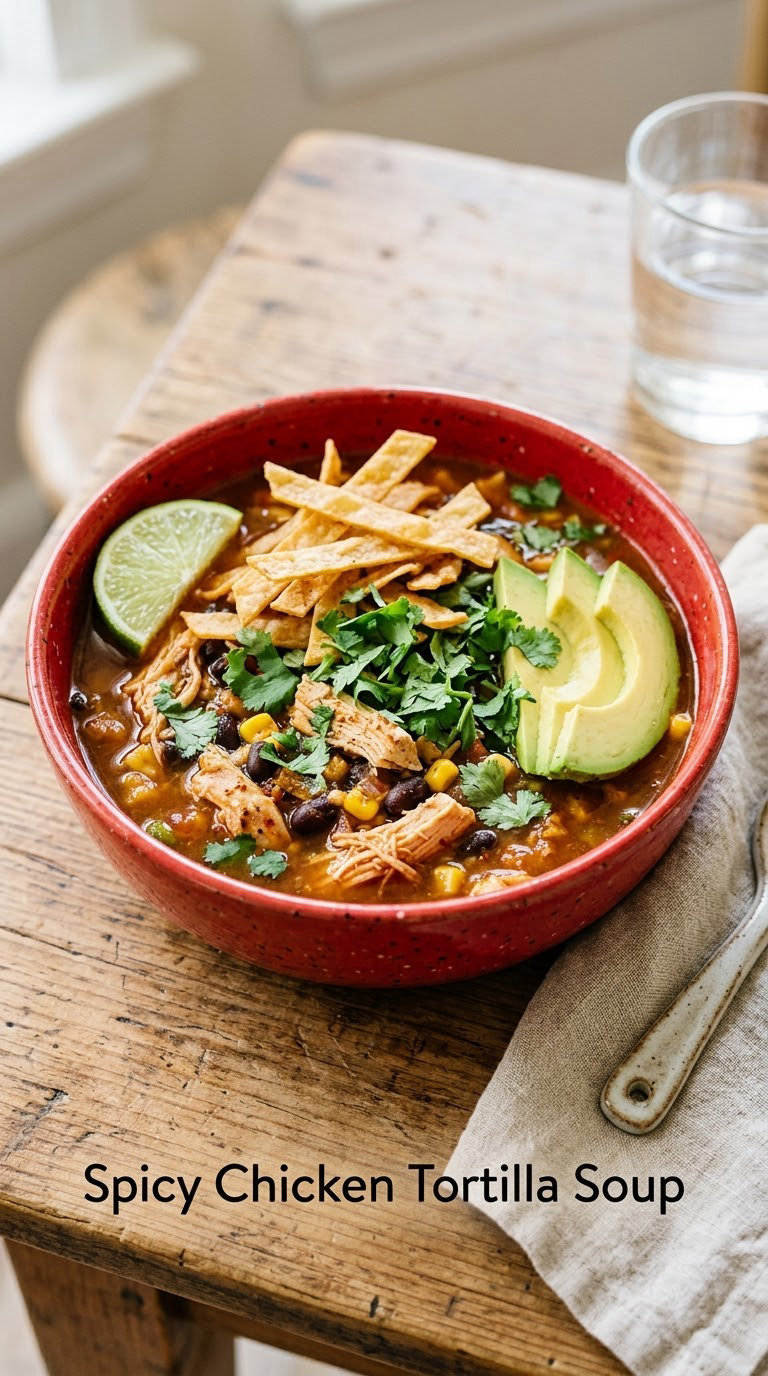 Spicy Chicken Tortilla Soup