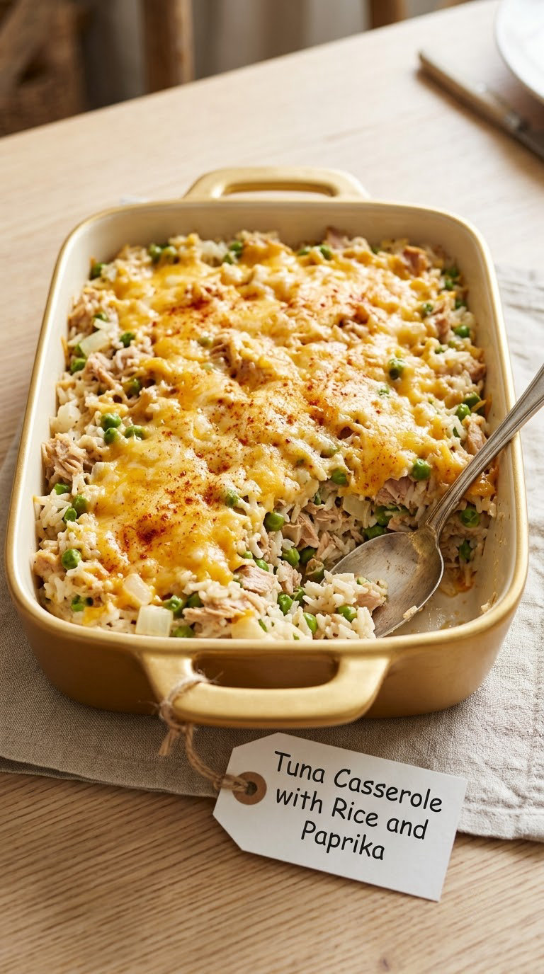 Tuna Casserole with Rice and Paprika