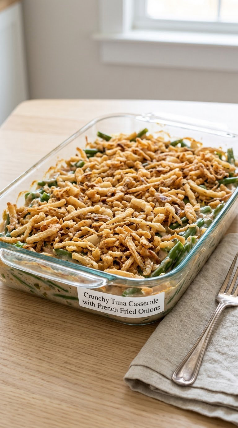Crunchy Tuna Casserole with French Fried Onions
