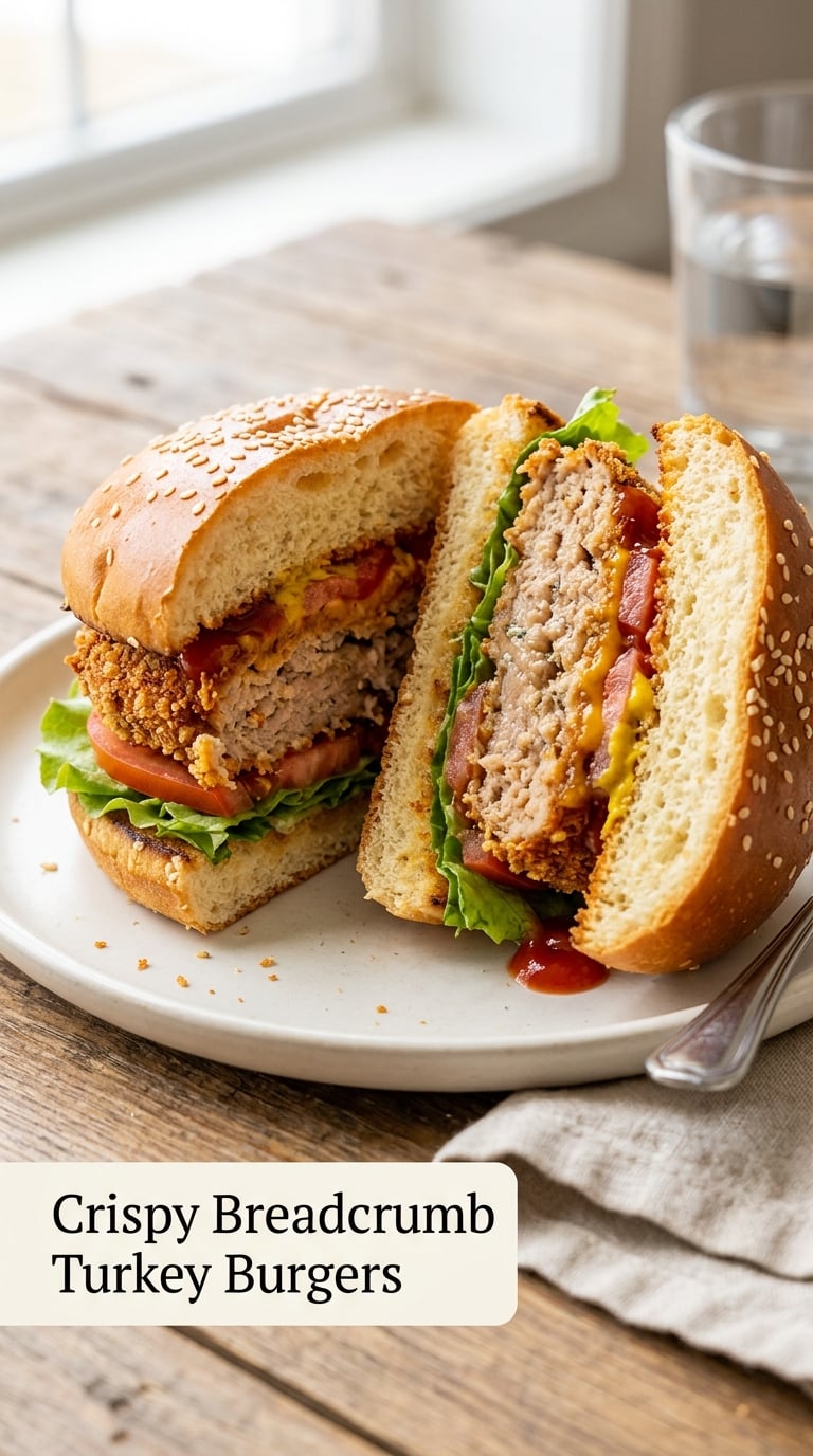 Crispy Breadcrumb Turkey Burgers