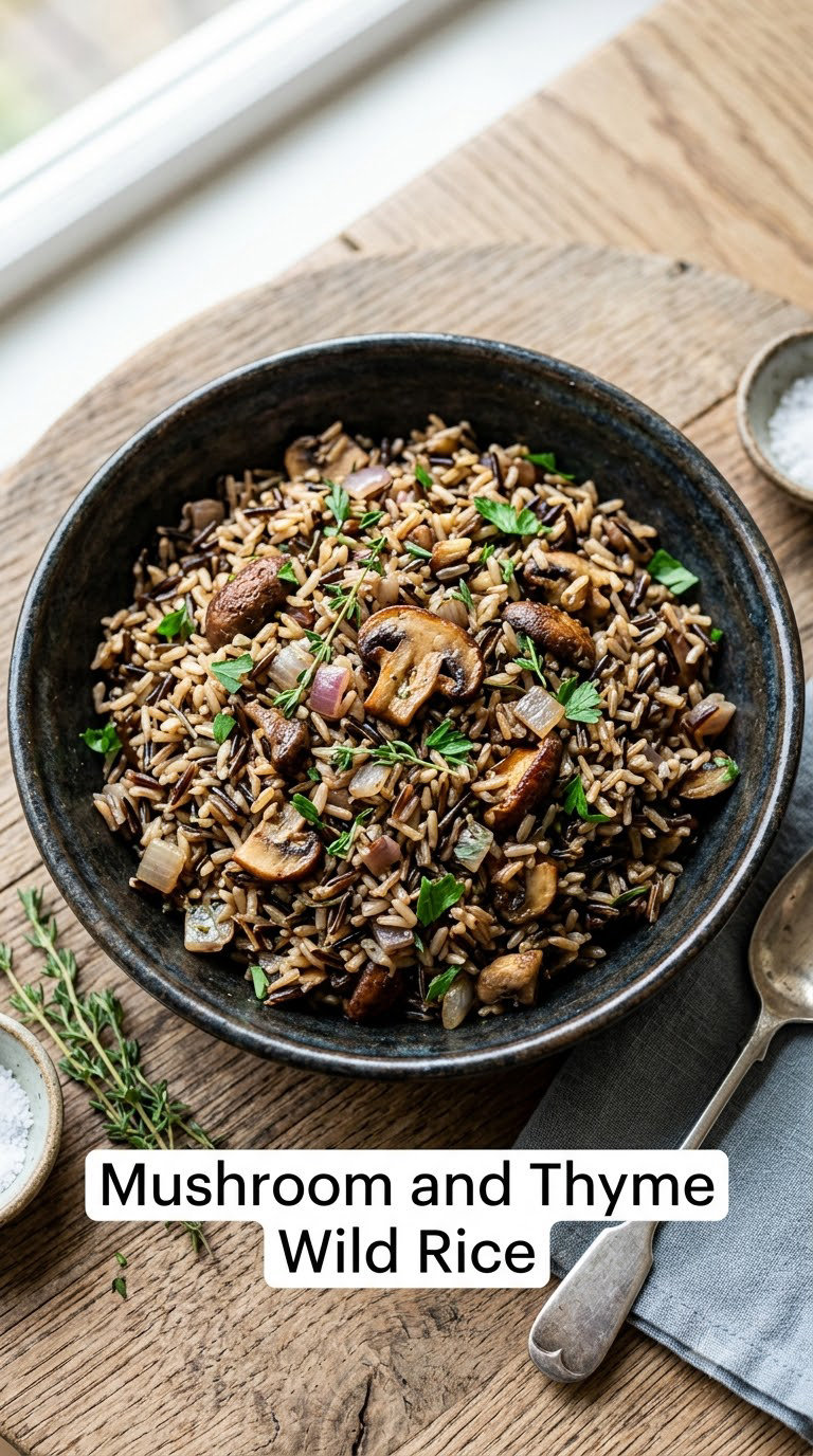 Mushroom and Thyme Wild Rice
