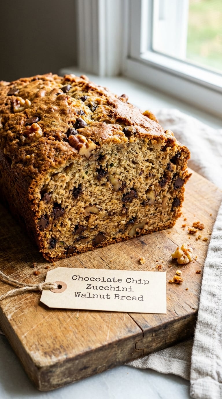 Chocolate Chip Zucchini Walnut Bread