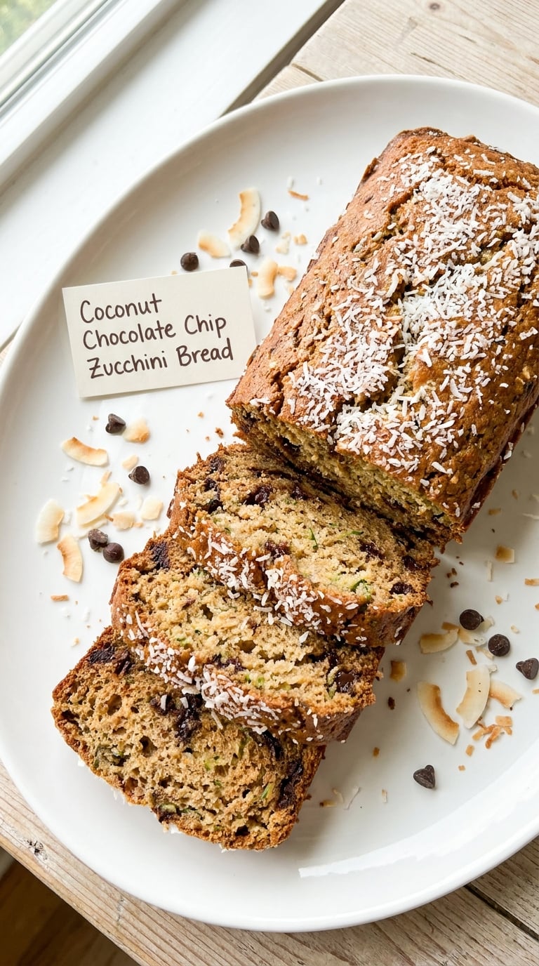Coconut Chocolate Chip Zucchini Bread