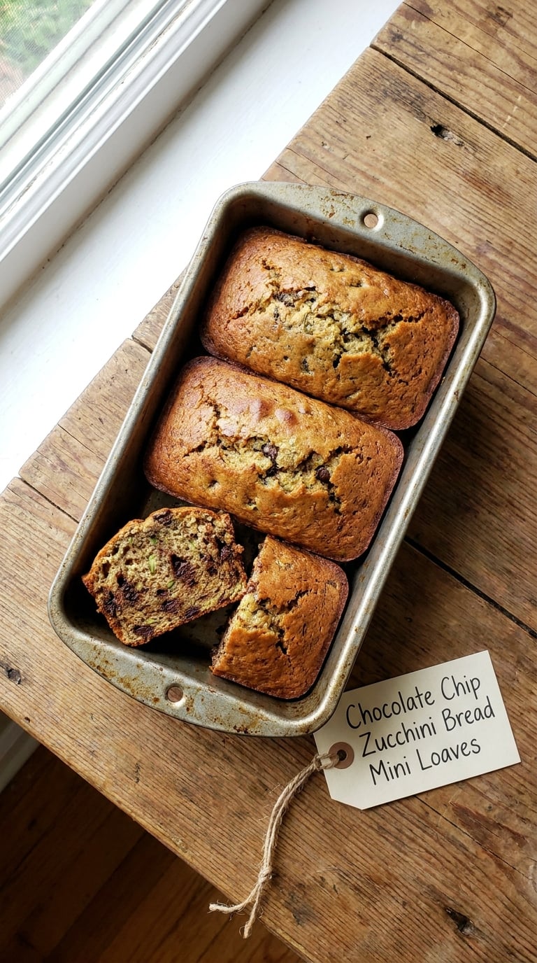 Chocolate Chip Zucchini Bread Mini Loaves