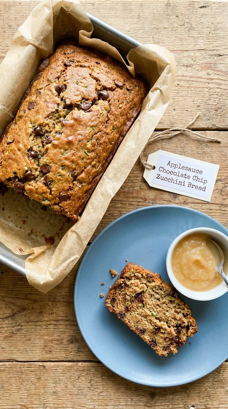 Applesauce Chocolate Chip Zucchini Bread