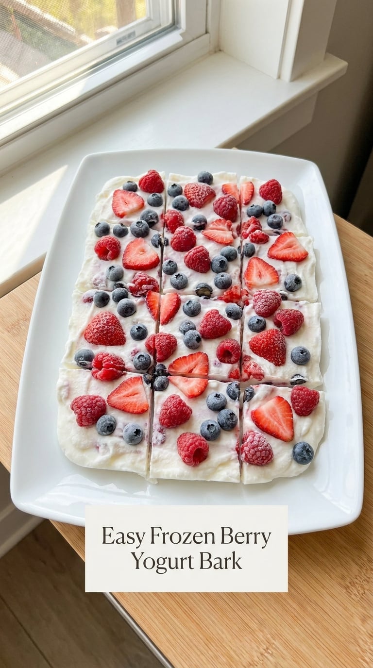 Easy Frozen Berry Yogurt Bark