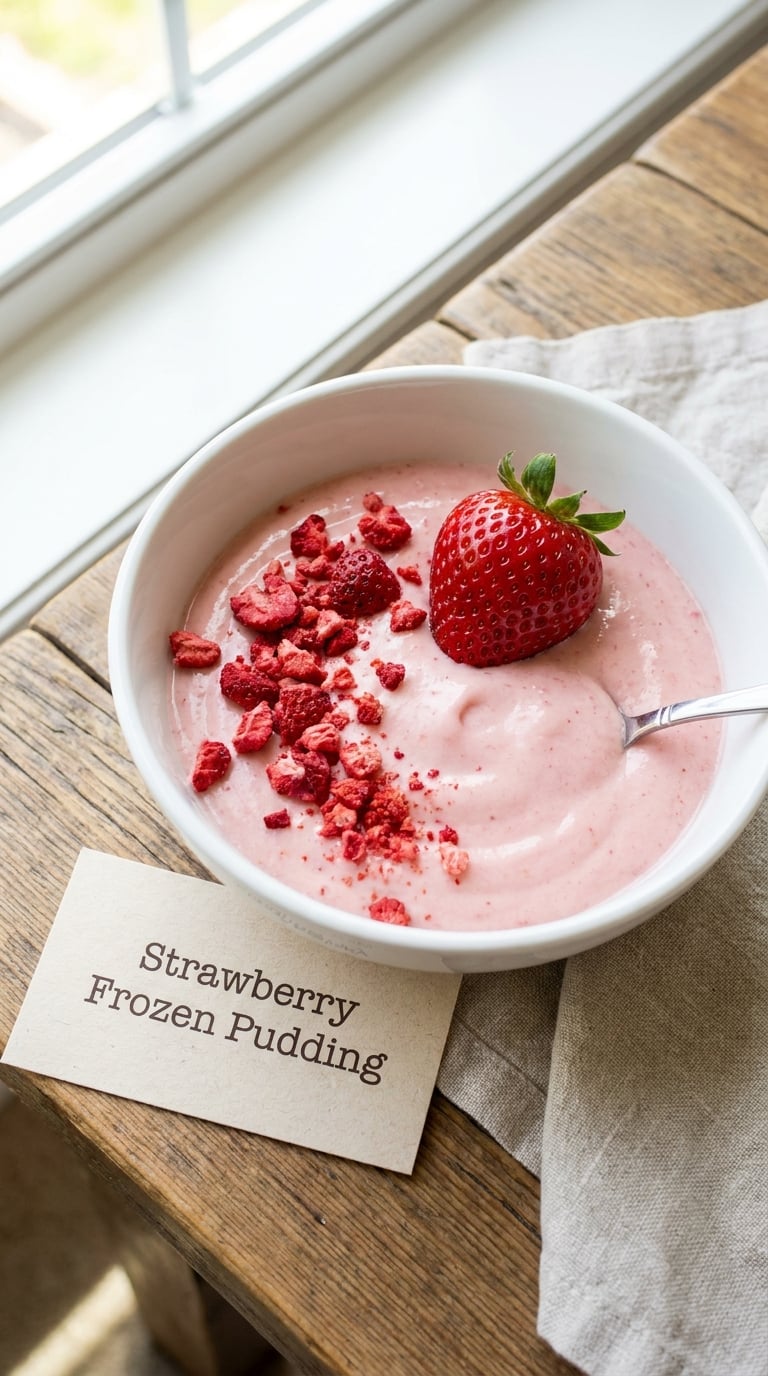 Strawberry Frozen Pudding