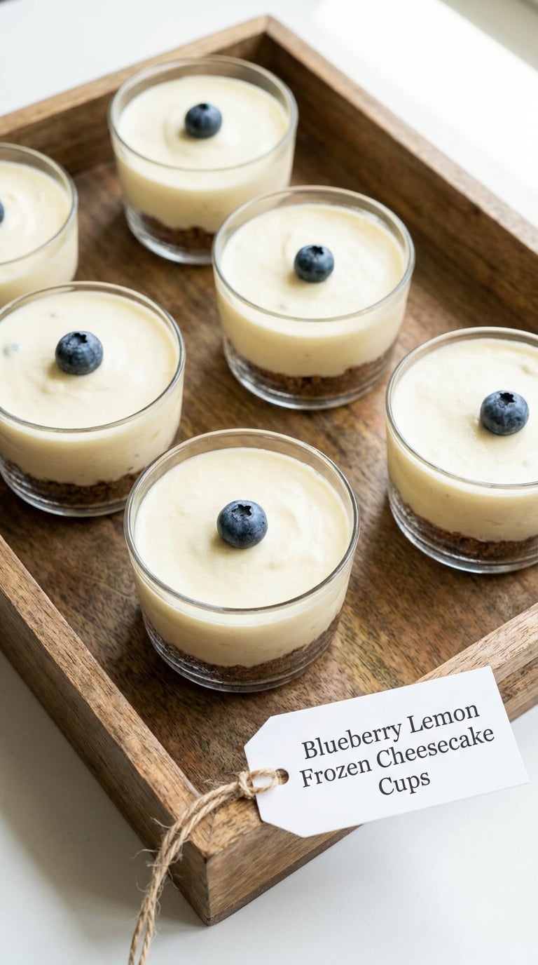 Blueberry Lemon Frozen Cheesecake Cups