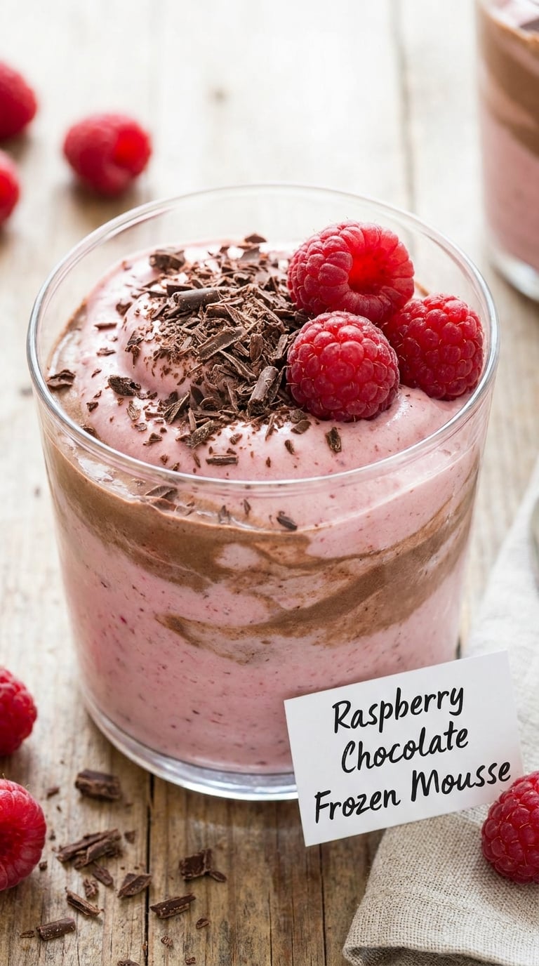 Raspberry Chocolate Frozen Mousse