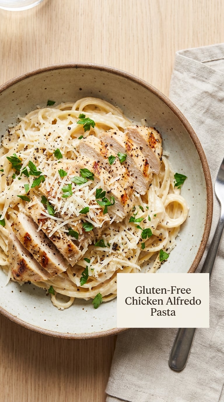 Gluten-Free Chicken Alfredo Pasta