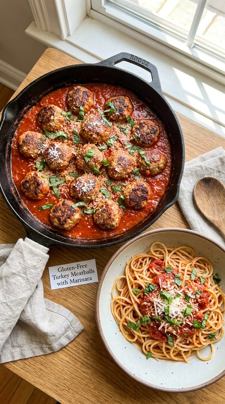 Gluten-Free Turkey Meatballs with Marinara