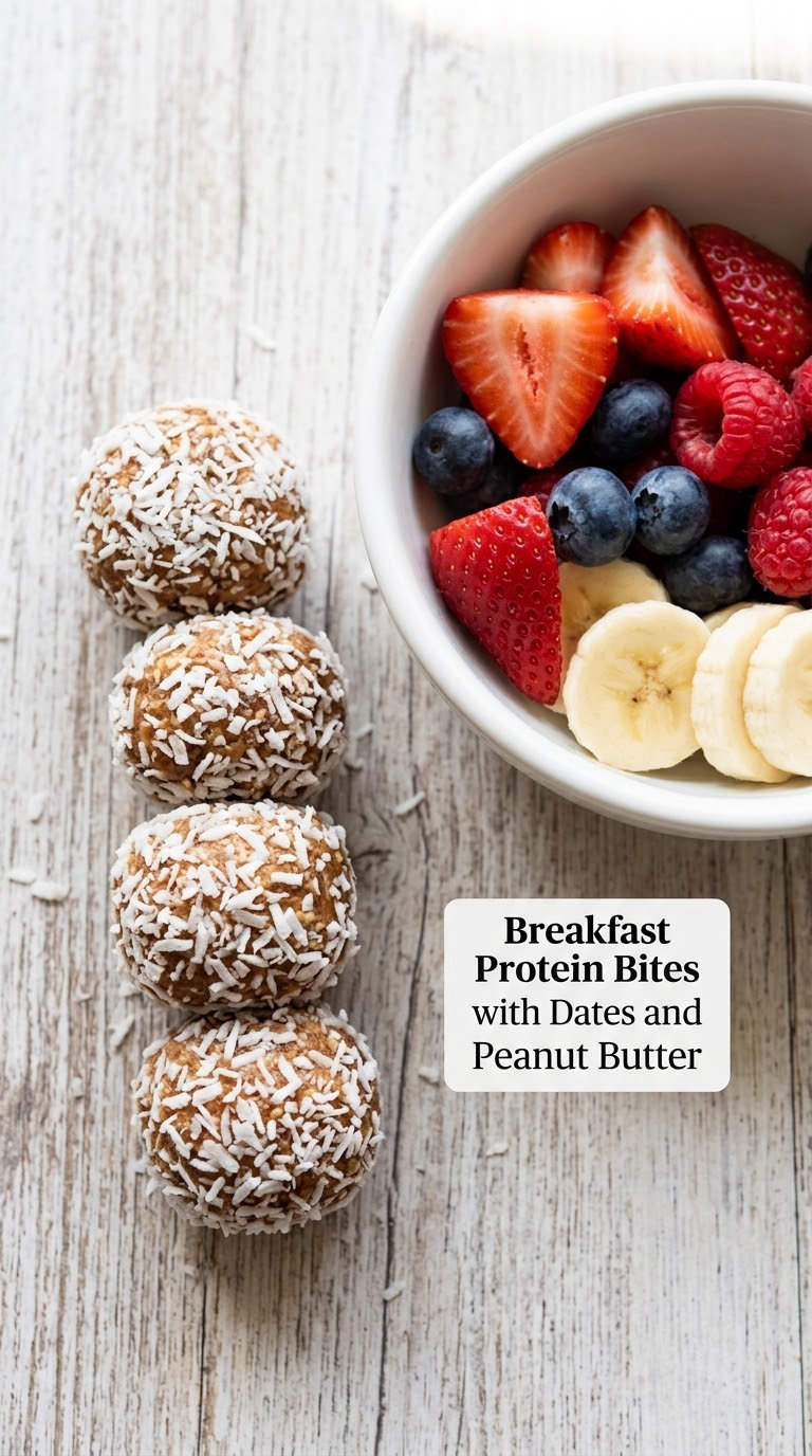 Breakfast Protein Bites with Dates and Peanut Butter
