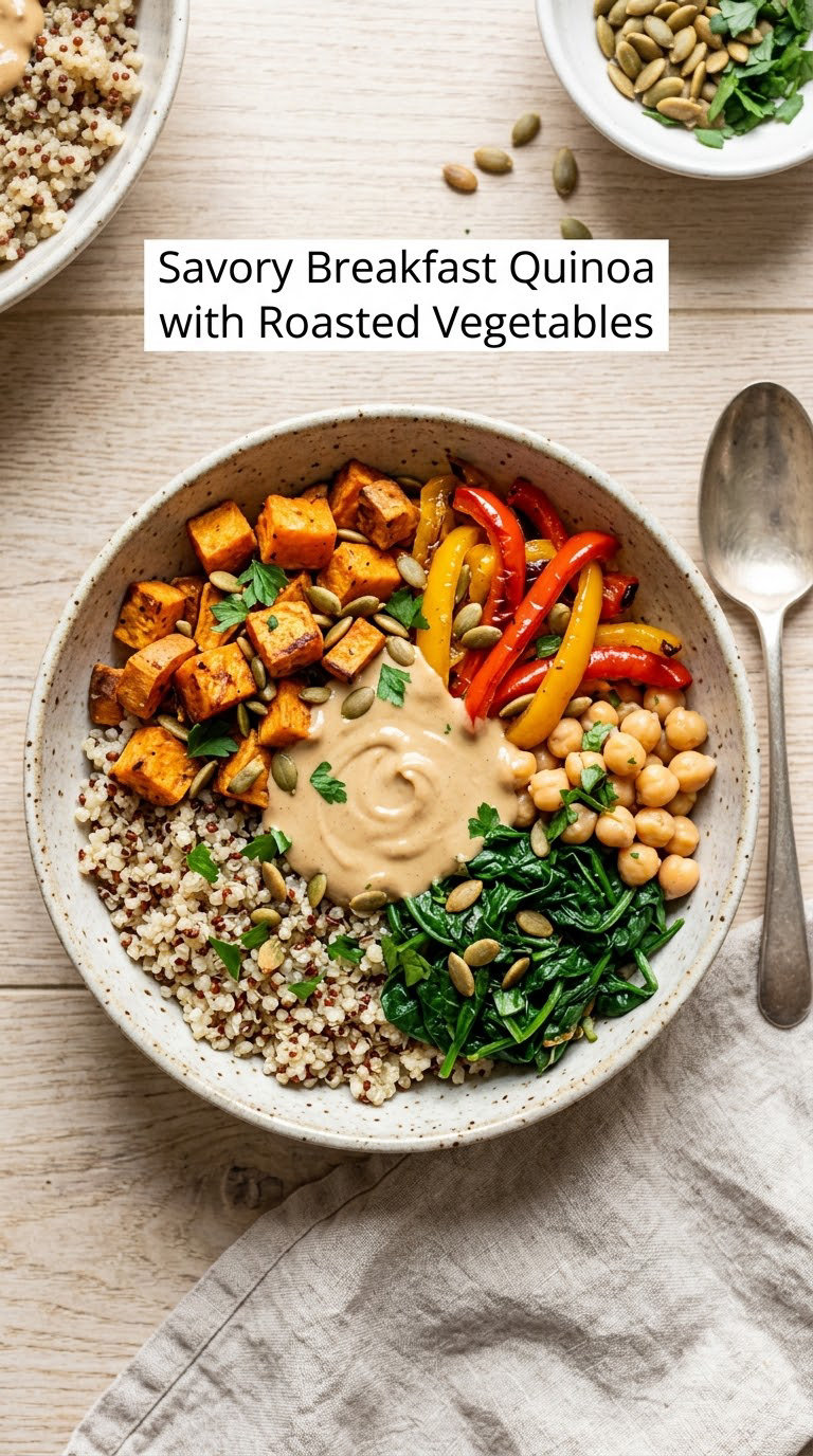 Savory Breakfast Quinoa with Roasted Vegetables