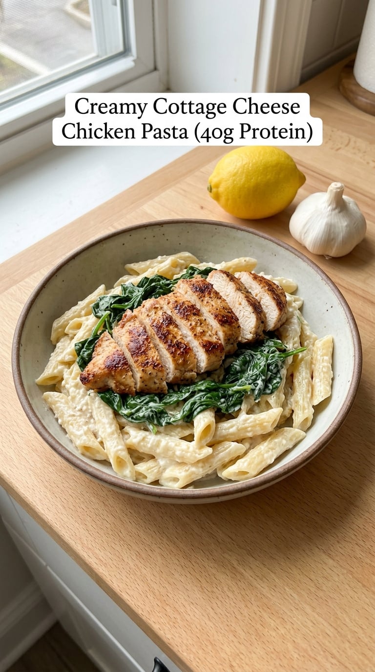 Creamy Chicken Pesto Pasta