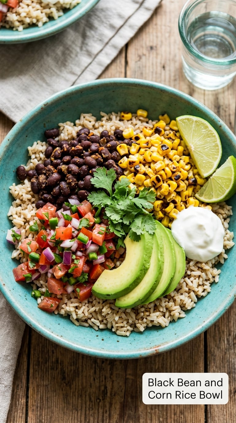 Black Bean and Corn Rice Bowl